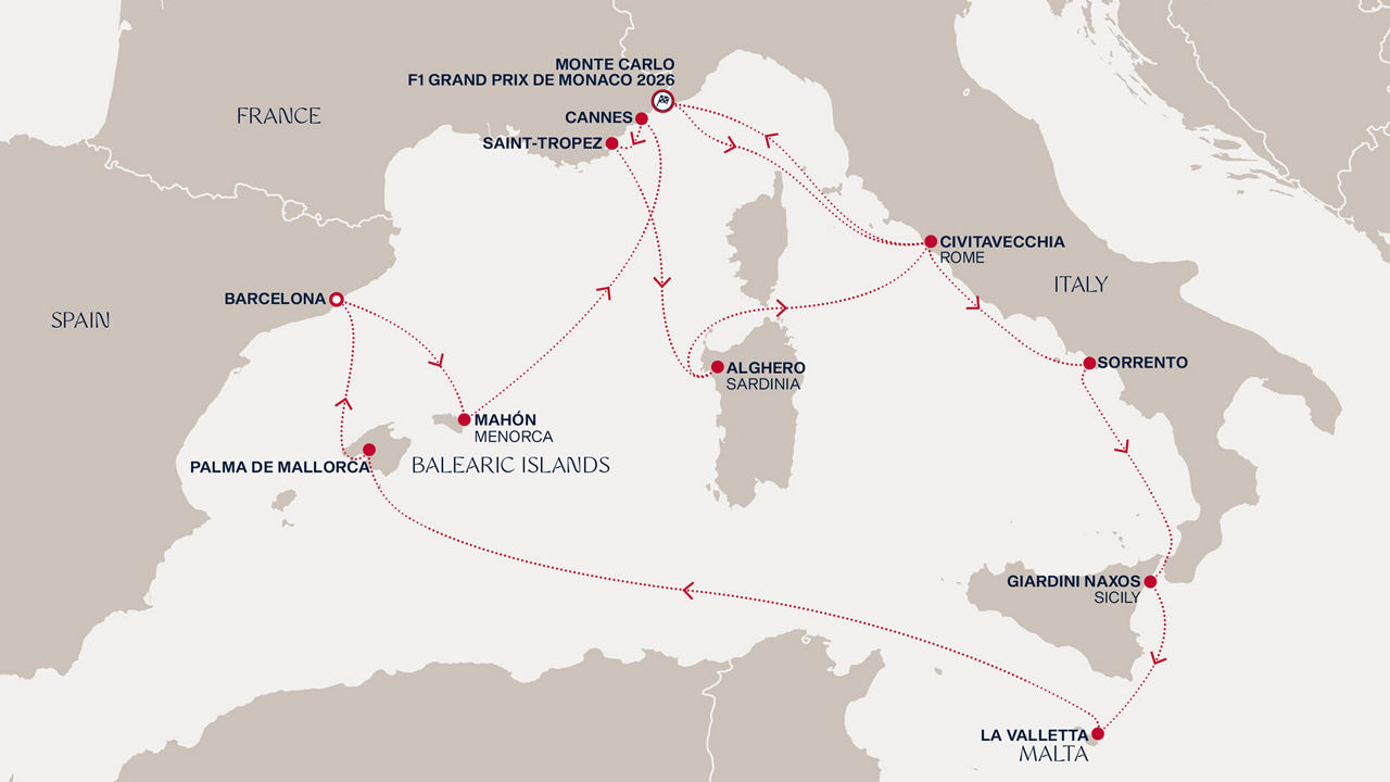 Prodloužená plavba od ikon Riviéry po lesk Grand Prix