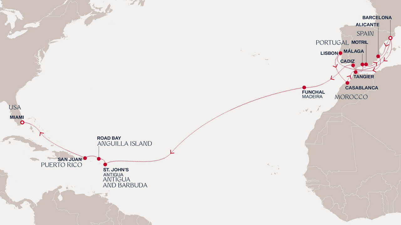 A Grand Journey of Colourful Moroccan Shores & Idyllic Caribbean Scenery