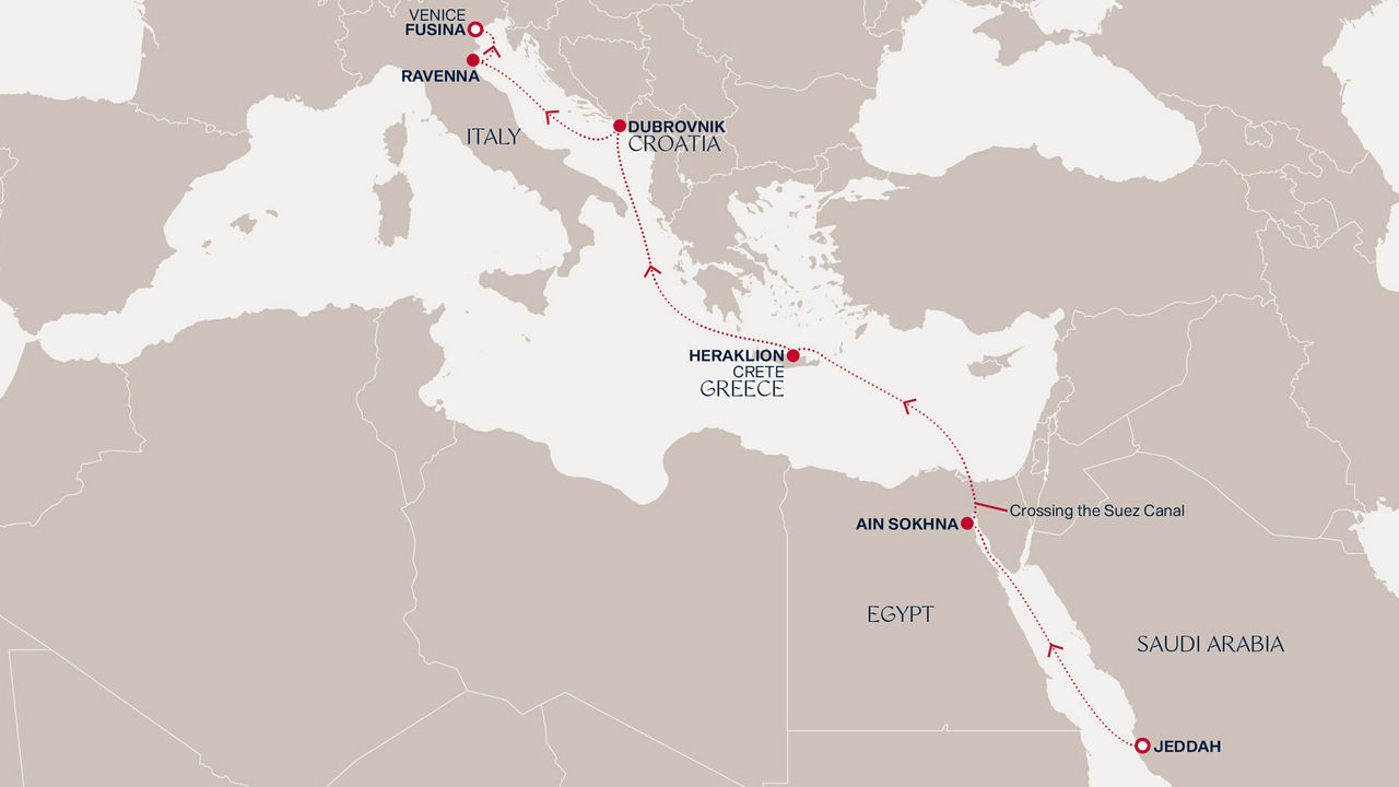 Cesta od mystické minulosti Arábie po nesmrtelnou eleganci Benátek