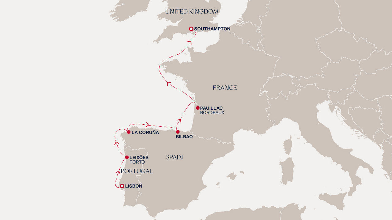 Plavba vinicemi, kulturou a podél atlantského pobřeží