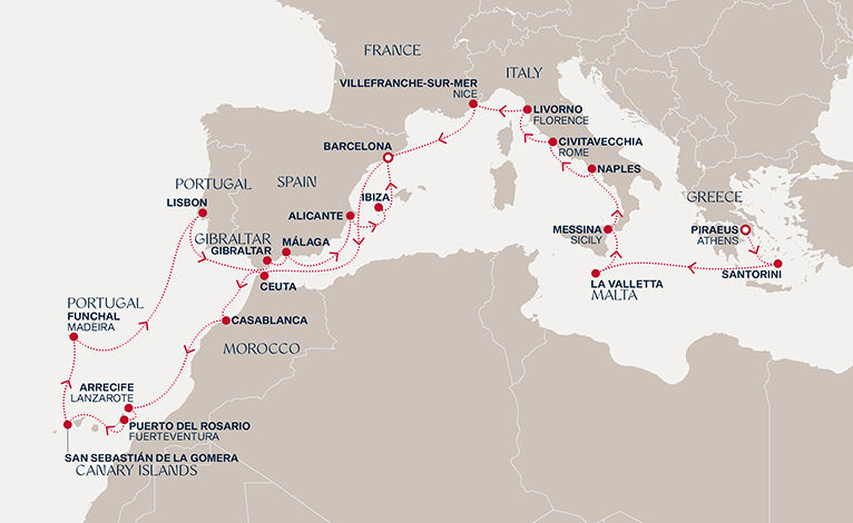 An Extended Journey Across Three Seas, from the Aegean to the Atlantic