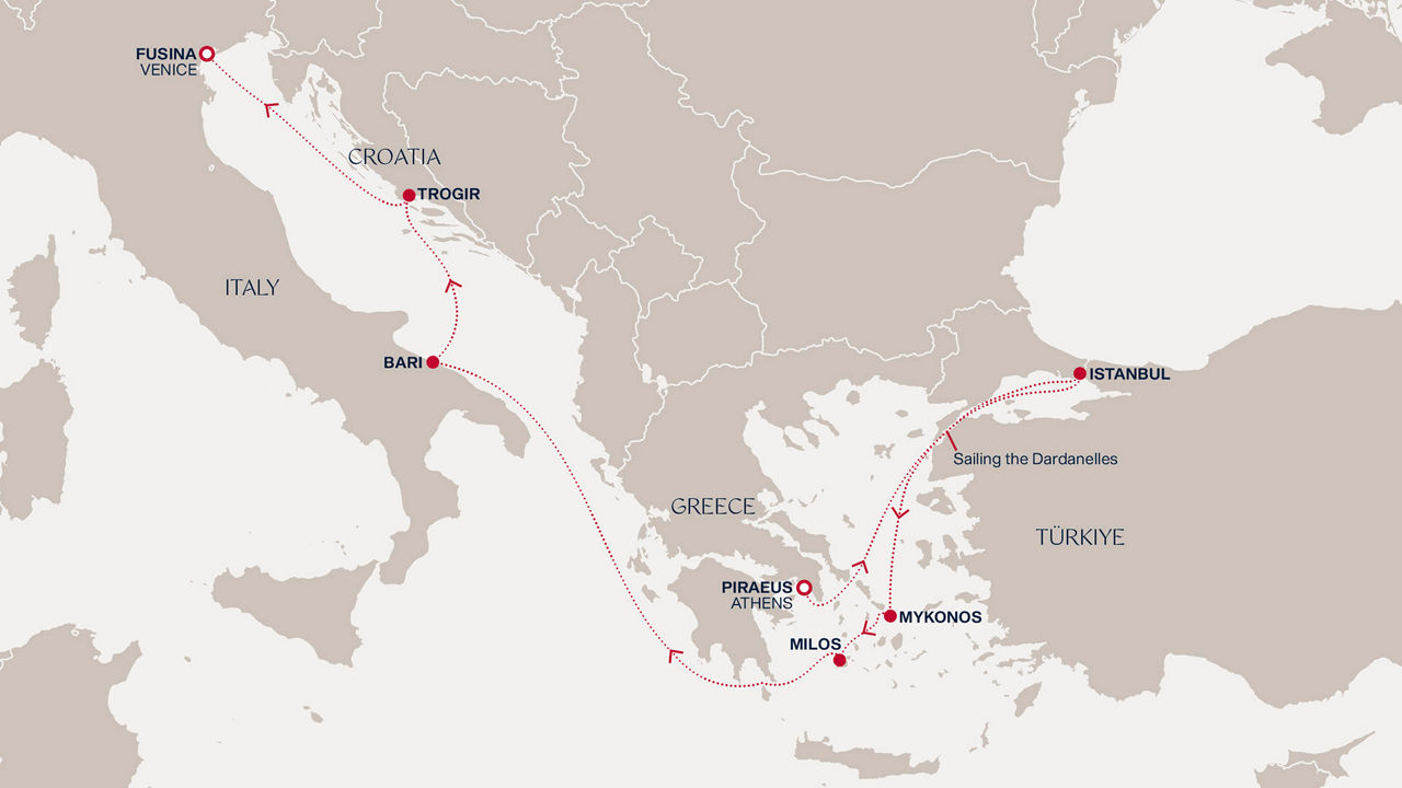 Plavba od bájných břehů k drahokamům Jadranu