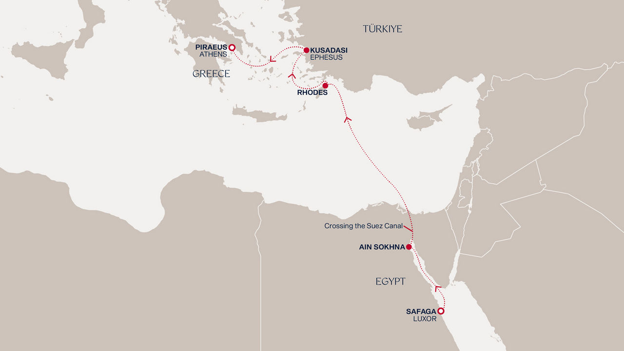 Velkolepá cesta od tajemství Egypta k dobrodružstvím Středozemního a Egejského moře